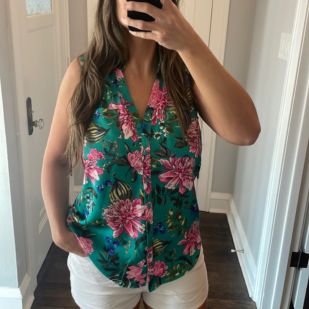 Cute summer top is colorful and lightweight